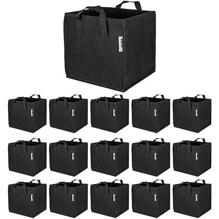 Ipower Cubic Grow Bag 5 Gallon, 15-pack, 15PK GLGROWBAGCUBIC5X5X3